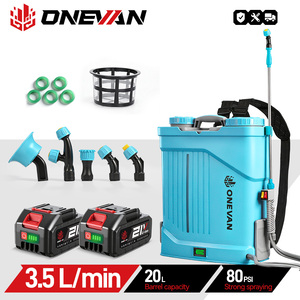 Pulvérisateur électrique ONEVAN 20L, agricole, sans fil, haute capacité, pistolet d'irrigation pour jardin, pulvérisateur à dos, outil compatible <span class=keywords><strong>Makita</strong></span> <span class=keywords><strong>18V</strong></span> - Product Image 1