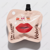 Sac d'emballage de poche de bec cosmétique en plastique de feuille d'aluminium de pouf de fuite de 5ml 10ml imprimé personnalisé pour les Tubes de lustre à lèvres de crème solaire