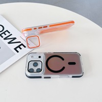 Nouvelles coques de téléphone portable en TPU, acrylique et métal avec support magnétique et béquille, finition mate, pour iPhone 17 Pro Max, 18 Pro, 17, 16, 15