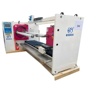 Automatic two shafts exchange bopp packing tape cutting machine