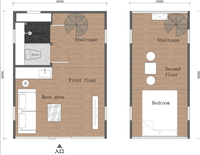 Petite maison modulaire préfabriquée mobile Maison-conteneur d'hôtel Panneau sandwich Conception de maison capsule pour une utilisation efficace