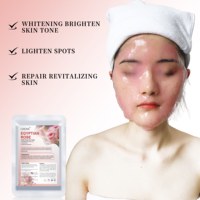 CHUSN Rose Jelly Gel Mask dengan Vitamin C & Peptida Masker Wajah Melembapkan dan Mencerahkan untuk Semua Jenis Kulit Ukuran Perjalanan untuk Penggunaan di Rumah