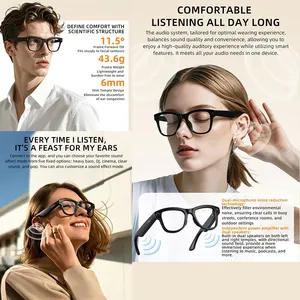 M02XP 4K HD Smart <b>Glasses</b> 800W HD <b>Camera</b> EIS Anti-Shake Shooting IP54 Waterproof AI Dialogue Translation Smart <b>Glasses</b> Men Women - Product Image 4
