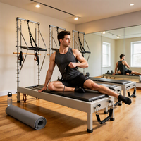 Machine de Pilates pliable avec cadre en aluminium, gain de place, équipement de yoga pour studio à domicile et salle de sport commerciale