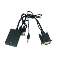 Kabel Konversi Transfer Audio HD VGA dari Komputer ke TV untuk Pabrik