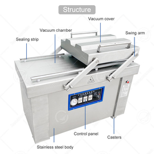 Selladora de Paquetes de Una o Dos Cámaras OCEAN Professional, Máquina de Envasado <span class=keywords><strong>al</strong></span> <span class=keywords><strong>Vacío</strong></span> para Nueces de la India, Pescado y Carne con Gas - Product Image 2