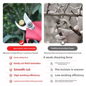 Nouveaux ciseaux électriques ménagers extérieurs sécateurs sans fil au Lithium-Ion transfrontaliers <span class=keywords><strong>pour</strong></span> les branches de fruits matériau de lame SK5 - Product Image 3