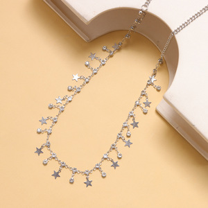 โซ่คาดเอวโลหะรูปดาวสำหรับผู้หญิง ทำจากโลหะผสมสังกะสี แบบชั้นเดียว สไตล์พังก์ สำหรับงานปาร์ตี้ - Product Image 3