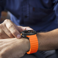 Bracelet de montre sport intelligent en silicone avec coutures ondulées tendance pour Samsung Watch 8 9 Watch8 Classic