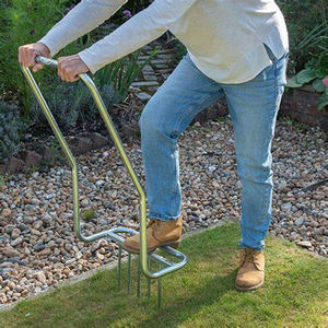 JH-Mech Heavy Duty 5 Dientes Manual Horquilla de mano Excavación Granja Jardín Acero inoxidable Horquilla ancha con mango - Product Image 2