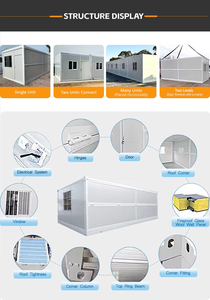 บ้านภาชนะแบบพับเก็บได้ทำจากเหล็ก40ft 20FT ดีไซน์ร่วมสมัย - Product Image 6