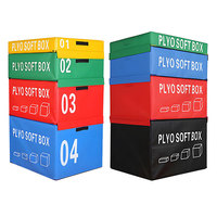 Caja de Salto de PVC 4 en 1, Entrenador de Músculos de Pierna con Fuerza Explosiva, Combo de Ejercicios de Fitness para Interiores, para Plyométricos, CrossFit, Gimnasio en Casa