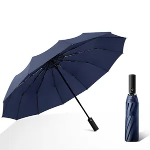 Cheap Promotional Custom Umbrella With Logo Print Rain Foldable Paraguas Parapluie 3 Automatic Folding umbrella