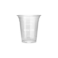 Tasse à glace transparente 14oz 400ml 98mm à paroi unique tasse à boisson froide en plastique personnalisée à usage unique couvercle à thé au lait emballé spécial