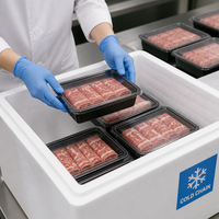 Boîte à lunch jetable massive de 500g sans BPA, réutilisable et micro-ondable pour rouleaux de viande préemballés en famille - Vente en gros à haute capacité