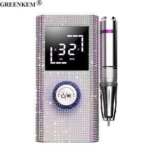 Mesin Bor Kuku Listrik New Pink <span class=keywords><strong>Diamond</strong></span> 45000RPM 50W, Rechargeable, Portable, Layar LED, Full <span class=keywords><strong>Diamond</strong></span> - Product Image 4