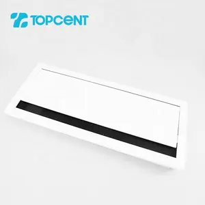 TOPCENT de aleación de aluminio de cierre suave cuadrado rectangular mesa de oficina de escritorio cable agujero cubierta Junta redonda