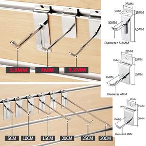 <span class=keywords><strong>2025</strong></span> OEM kim loại thép nhựa bán lẻ hiển thị Móc Treo Kim Loại slatwall móc Nhà cung cấp các tông thác nước móc - Product Image 2