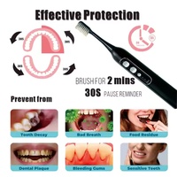 Brosse à dents électrique 3-en-1 2025 avec brossette ultrasonique et irrigateur buccal intégré, étanche IPX7, poils souples, sans fil pour le voyage
