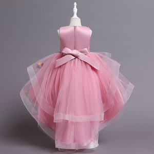 Vestido de princesa para niña, vestido de tul amarillo con cuello redondo, disfraz de fiesta para niñas - Product Image 3