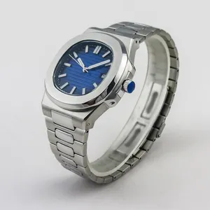 Großhandel benutzer definierte Uhr Zifferblatt wasserdichte Quarz Edelstahl Kette minimalist ische Armbanduhr von Sportler Männer Armbanduhr
