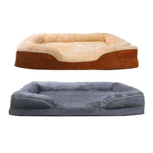 Cama de Lujo Universal para Perros y Gatos, con Cojín Extraíble y Lavable, Ortopédica, de Espuma Viscoelástica, con Funda de Terciopelo Grande, en Caja - Product Image 1