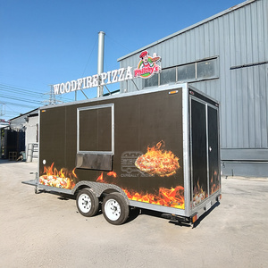 China Customized Aluminum Food Truck Trailer for Snack Food & Chips Made in China Fast Food Trailer for Sale USA - Product Image 1