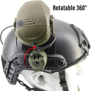 <span class=keywords><strong>Casque</strong></span> tactique antibruit en ABS avec interface 3,5 mm pour casques à rail ARC – Protection auditive pour le tir et la chasse - Product Image 4