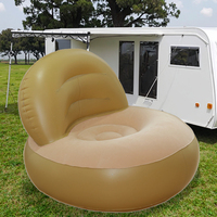 Nouveau canapé gonflable en PVC floqué à dossier unique en forme de L, fauteuil de détente pour adultes, pour une utilisation en extérieur transfrontalière