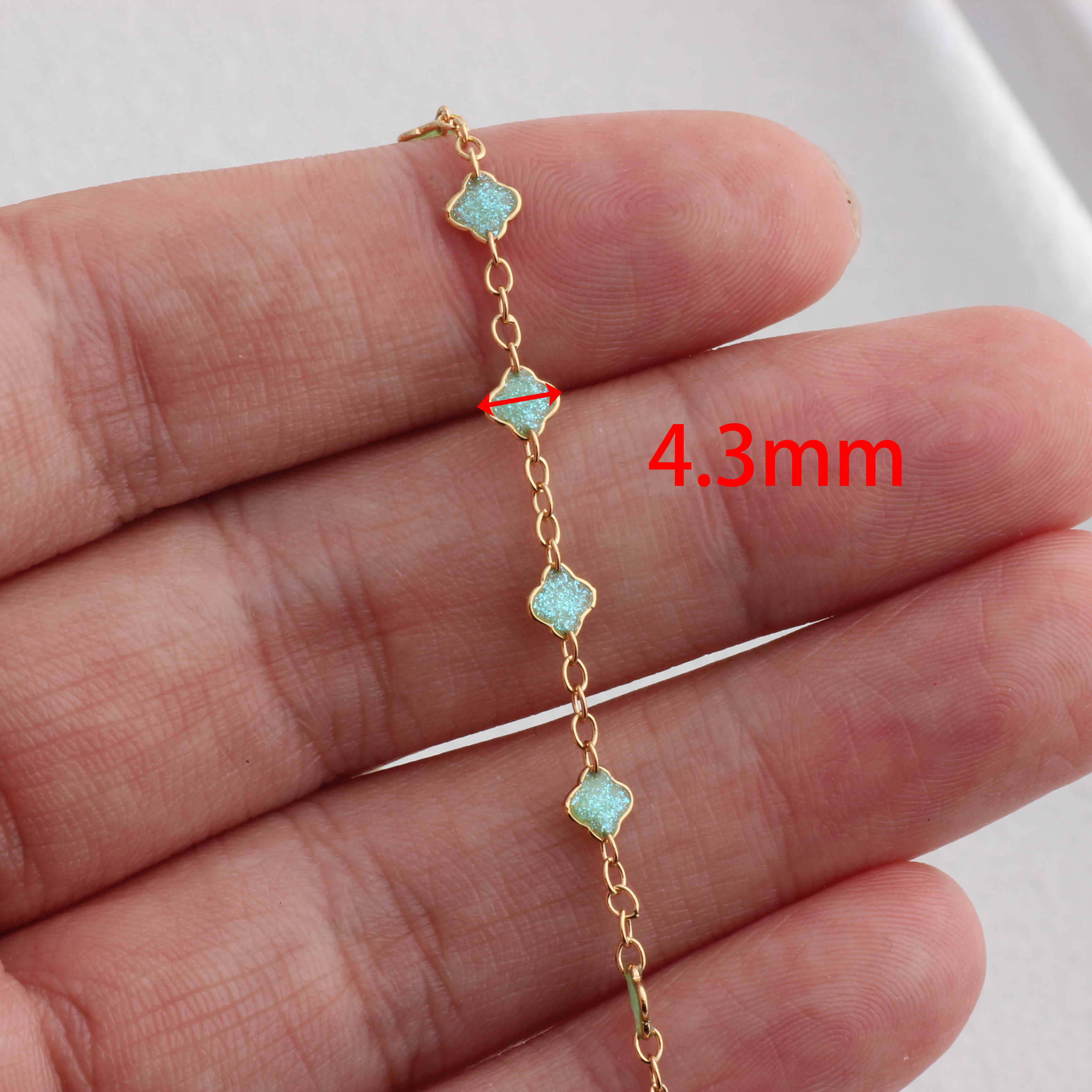 Plaqué Or 14K LK26GFL-43 Menthe