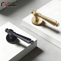 Serrure de porte Oukali, nouveau design luxueux, alliage de zinc, finition chrome brillant, pour chambre et hôtel
