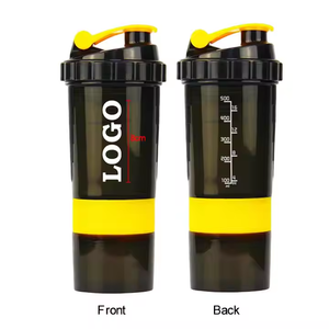 Bouteille Shaker de protéines Gym Fitness en plastique à trois couches avec marqueur de tique - Product Image 4