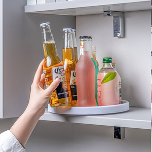 Organizador Giratorio de Condimentos para Barco o Cocina, Doble Capa, Blanco, de PP, Caja de Almacenamiento Giratoria para Especias - Product Image 3