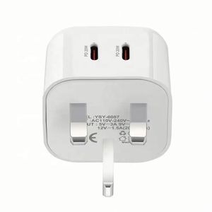 <b>Universal</b> UK 40w USB Ports QC 3.0 Type c PD Wall Charger Dual Port USB Fast Wall Charger for Mobile Device <b>Adapter</b> - Product Image 3