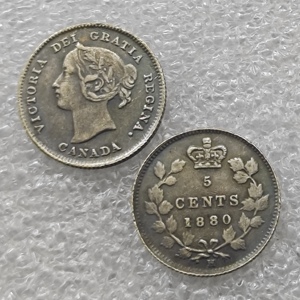Pièces de monnaie commémoratives de style antique du Canada, 5 cents, 1921, 1875, 1880, 1884, cadeaux, décoration de la maison - Product Image 3