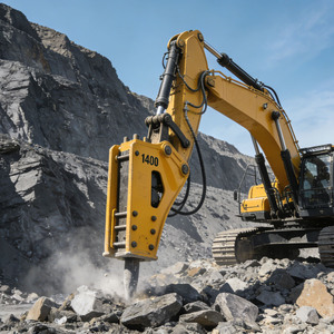 Brise-roche hydraulique haute performance et robuste en acier SB81 HNCHB1400 pour excavatrice de 20-30 tonnes, démolition de roche - Product Image 6
