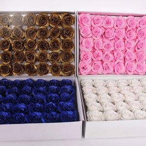 Glitter Rose Heads Flower Crystal Rose Gold Powder Flower Blue Enchantress ValentineDay <b>Bouquet</b> DIY Material Glitter Rose Flower - Product Image 5