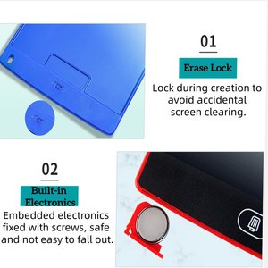 Lot de 20 tablettes d'écriture LCD en vrac, colorées, effaçables, personnalisables, pour <span class=keywords><strong>dessin</strong></span> et peinture électronique - Product Image 5