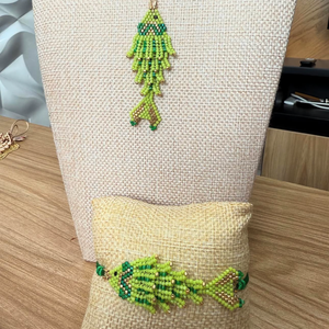 Bracelet artisanal en soie pure tressée avec perles Miyuki, motif queue de <span class=keywords><strong>poisson</strong></span> Koi, bracelets perlés tendance, collier queue de <span class=keywords><strong>poisson</strong></span> - Product Image 5