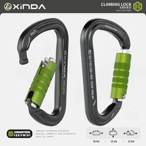 Mosquetón de Escalada Tipo D Xinda HH8134TN con Bloqueo Automático, Hebilla de Seguridad para Montañismo al Aire Libre, Aleación de Aluminio - Product Image 5