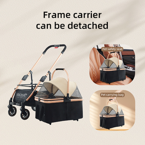 <span class=keywords><strong>Poussette</strong></span> pliable de luxe à 4 roues double <span class=keywords><strong>pas</strong></span> <span class=keywords><strong>cher</strong></span> <span class=keywords><strong>pour</strong></span> <span class=keywords><strong>petit</strong></span> chat et <span class=keywords><strong>chien</strong></span> en vente en gros - Product Image 5