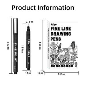 专业细线笔套装，适合艺术家绘画、素描、防水、精准线条，0.1 毫米至 0.8 毫米 - Product Image 3