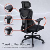 Chaise de bureau ergonomique en gros avec accoudoirs 3D multifonctions, inclinaison à trois positions et verrouillage coulissant, idéale pour le gaming et le travail à domicile