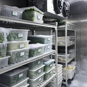 ชั้นวางของเหล็กรีดเย็น5ชั้นพร้อมฉากกั้นพลาสติกสำหรับห้องเย็นและคลังสินค้าพลาสติก - Product Image 4