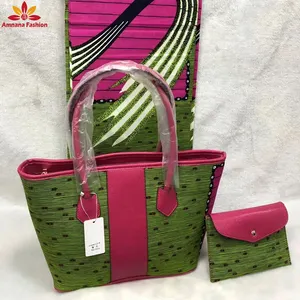 Top quality bags african wax print fabric women handbag hand ankara ladies bag with wholesale price