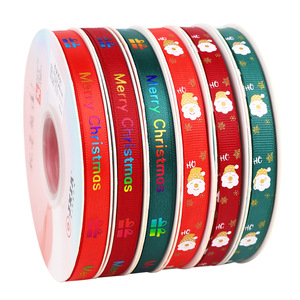 Nine-Colored <b>Ribbon</b> Christmas Printed <b>Ribbon</b> 1cm Silk <b>Ribbon</b> Diy Gift Wrapping Decorative <b>Ribbon</b> For Holiday Gift Box - Product Image 5