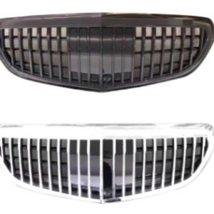 กระจังหน้าสไตล์เมย์บัคสำหรับรถยนต์เมอร์เซเดส-เบนซ์ อี-คลาส 212 สีดำและสีเงิน ผลิตจากพลาสติก ABS สำหรับกันชนหน้า ปี 2012-2015 - Product Image 1