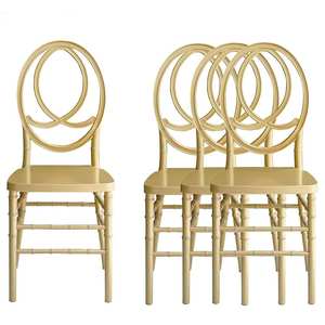 Chaises de banquet empilables de luxe en PP pour événements, hôtels, mariages et réceptions – Modèle Phénix Doré – Vente en gros - Product Image 6