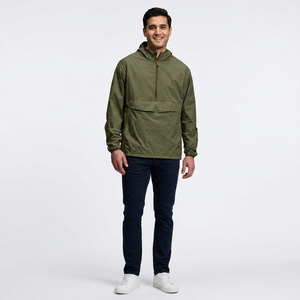 Chaqueta de exterior de alta calidad para hombre, anorak de nailon con media cremallera personalizado, cortavientos para hombre, chaqueta de lluvia impermeable, chaqueta de nieve - Product Image 1
