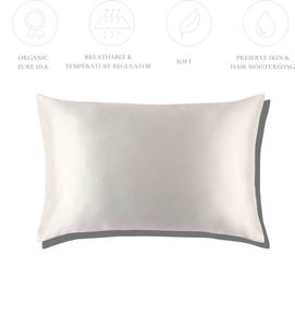 Taies d'oreiller en soie de mûrier 100% pure en gros, 16mm-22mm, soie biologique avec logo, motif dessin animé/à pois pour hôtels - Product Image 2